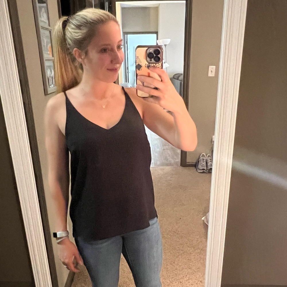 Spaghetti Strap Black Tank Top